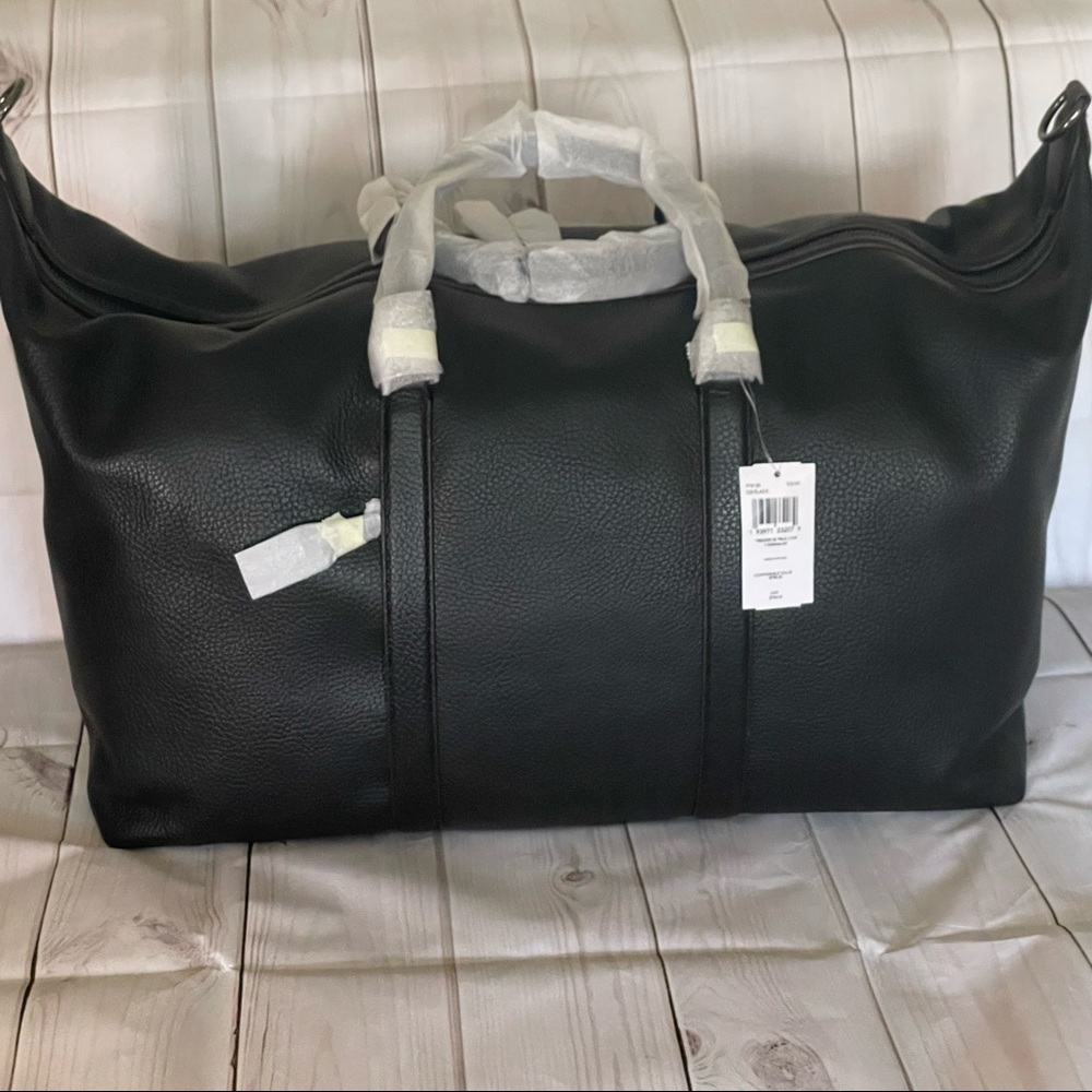 COACH TREKKER 52 - Unisex Leather Duffle Bag - BLACK
